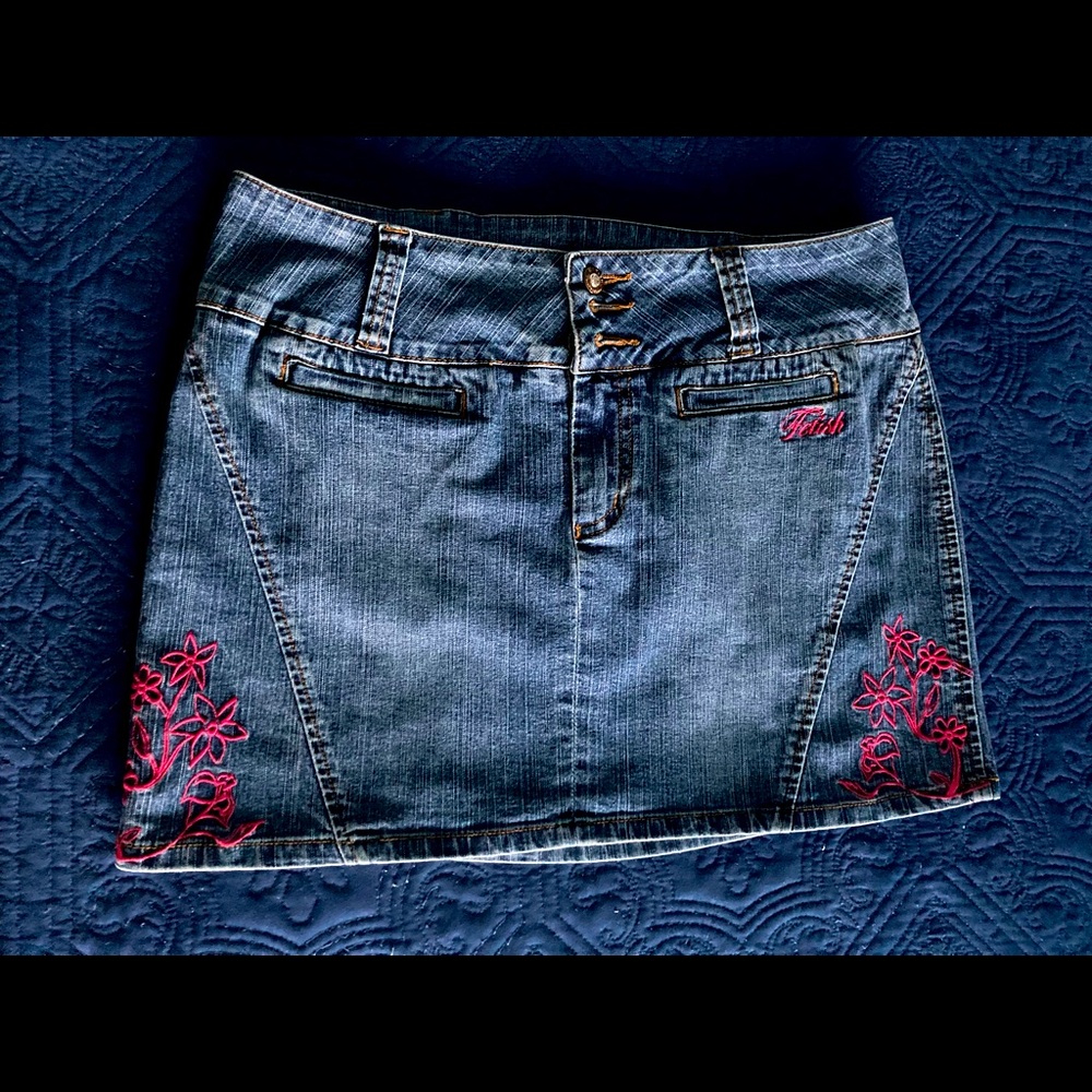 Vintage, Fetish, Jeans Mini Skirt
